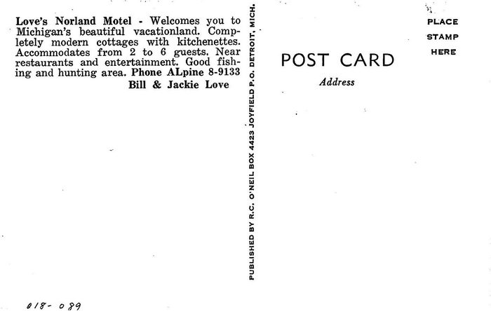 Loves Norland Motel - Vintage Postcard (newer photo)